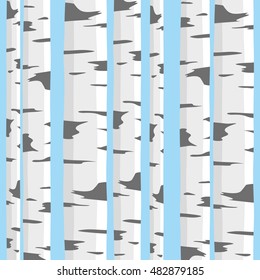 birch trunks forest with. Vector Illustration