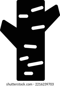 ilustración de birch Vector en un fondo transparente. Símbolos de calidad superior. Iconos vectoriales de glifos para diseño de conceptos y gráficos. 

