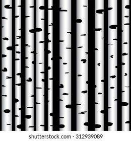 Birches in black background.