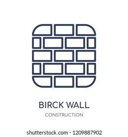 Birck Wall icon. Birck Wall linear symbol design from Construction collection. Simple outline element vector illustration on white background.