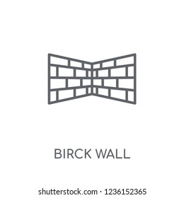 Birck Wall linear icon. Modern outline Birck Wall logo concept on white background from Construction collection. Suitable for use on web apps, mobile apps and print media.