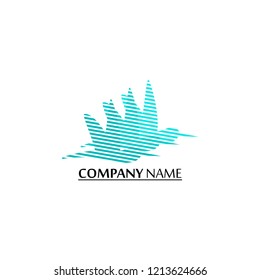 Bird abstarct simple logo. Creative inspiration concept