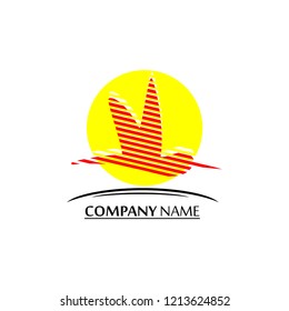 Bird abstarct simple logo. Creative inspiration concept