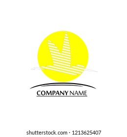 Bird abstarct simple logo. Creative inspiration concept