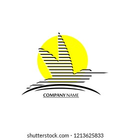 Bird abstarct simple logo. Creative inspiration concept