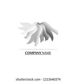 Bird abstarct simple logo. Creative inspiration concept