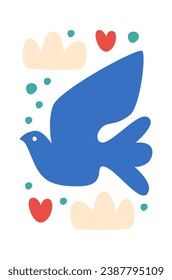 Ilustración de vectores de pintura de fondo de resumen de pájaro