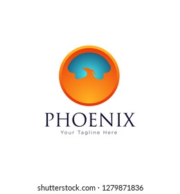 Bird abstract Circle Logo design vector template. - Vector 