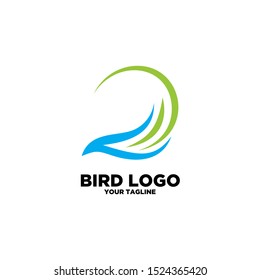 Bird Abstract Corporate Logo Colorful Vector