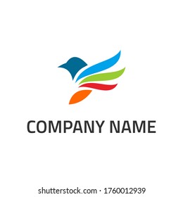 bird abstract design logo vector
