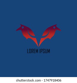 bird abstract design vector icon