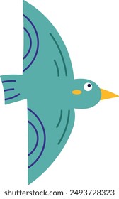 Bird Abstract Doodle Vector Illustration