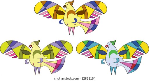 Bird in Abstract Geometrical Form
