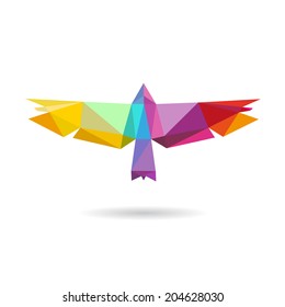 Bird abstract isolated on a white backgrounds, vector illustration