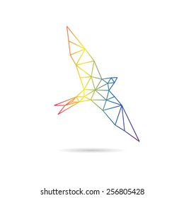 Bird abstract isolated on a white backgrounds, vector illustration