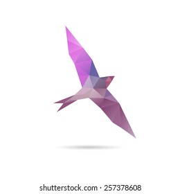Bird abstract isolated on a white backgrounds, vector illustration