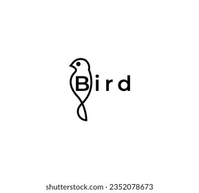 Bird abstract logo design, Bird logo design template with white background