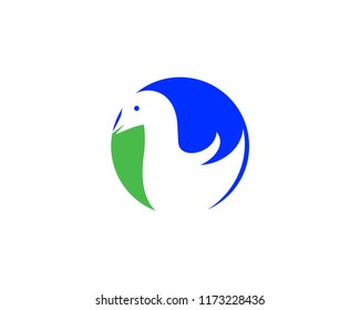 bird abstract logo design vector template