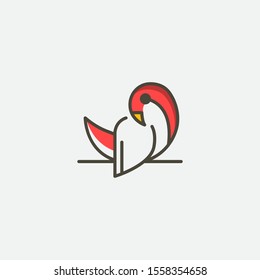 Bird Abstract Logo design vector design