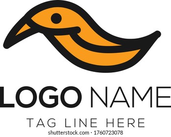 Diseño vectorial de diseño de logotipo de pájaro
