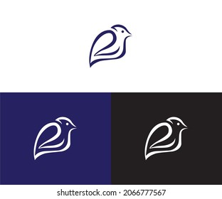 Bird abstract Logo design vector template 