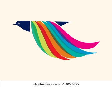 Bird Abstract Logo design vector design
