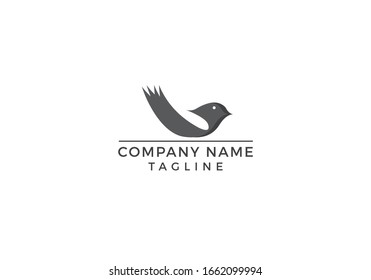 Bird abstract logo icon based graphic design in vector editable file.