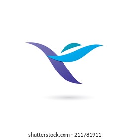 Bird abstract logo template.