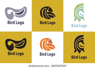 bird Abstract logos collection.  abstract themes. icon design