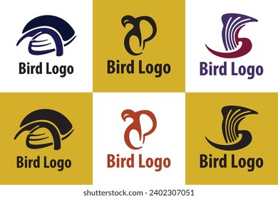 bird Abstract logos collection.  abstract themes. icon design