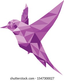 Bird abstract triangle design concept element
