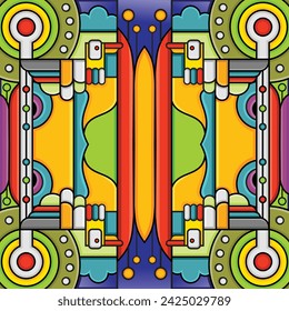 Bird abstract vector with fullcolor design fantasy concept