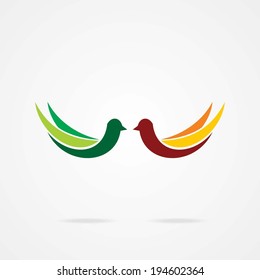 Bird abstract vector icon template. eps-10.