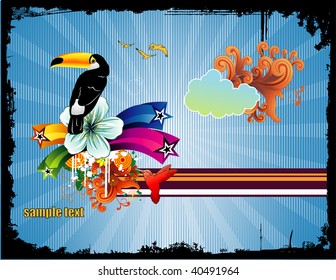 bird abstract vector illustration