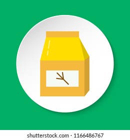Bird accessory package icon in flat style