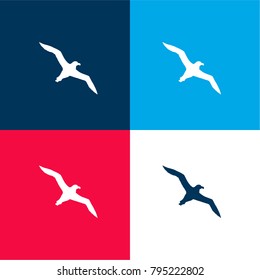 Bird Albatross Flying Shape Four Color Stock Vector (Royalty Free ...