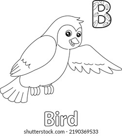 Bird Alphabet Dinosaur Abc Coloring Page Stock Vector (Royalty Free ...