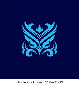 Bird angry logo simple and strong