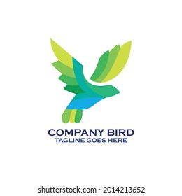 bird animal design logo vector