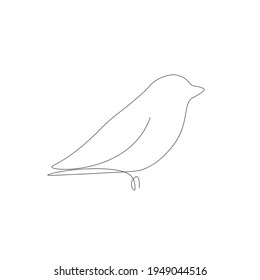 Bird Animal Line Drawing, Vector Illustration