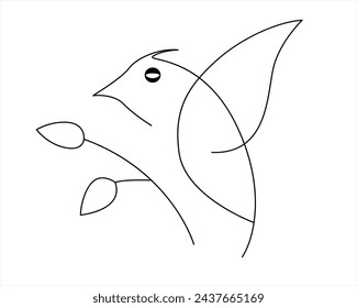 bird animal lines art canary logo vector symbol icon design graphic illustration  bird one line art minimalist logo design vector icon
