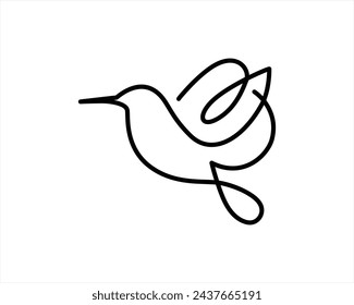 bird animal lines art canary logo vector symbol icon design graphic illustration  bird one line art minimalist logo design vector icon