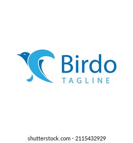 Bird animal logo design template vector isolated illustration