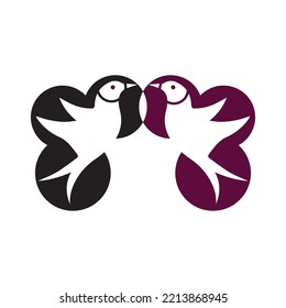 Bird animal logo template design 
