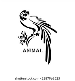 Diseño del logotipo del vector animal de aves 