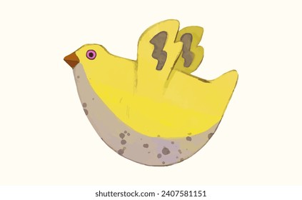 Bird, animal wildlife watercolor vector illustration.