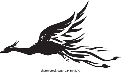 Bird Art Flying Silhouette Design