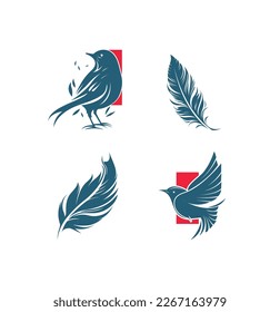 bird art logo design vector art
