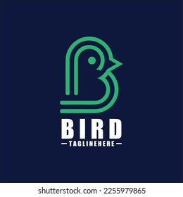 Bird B Logo - Vector logo template