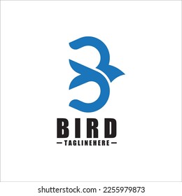 Bird B Logo - Vector logo template